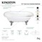 Aqua Eden Clawfoot Bathtubs, 72 L, 31.88 W, White/Polished Brass, Cast Iron VCT7DE7232NL2 - alternate 6